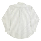 TOMMY HILFIGER Mens Shirt Beige Striped Long Sleeve L