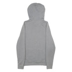 TOMMY JEANS Mens Grey Hoodie S Cotton Blend Pullover Logo Print Casual