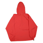 CHARLES RIVER Mens Red Pullover Jacket M Polyester Blend Plain Zip Hooded