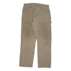 DICKIES Mens Regular Fit Jeans Beige Cotton Blend Zip W34 L32 Workwear Trousers