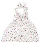 Womens White Floral Halter Midi Dress Polyester Blend Summer Casual Size M