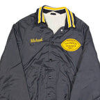 DON ALLESON Mens Varsity Jacket Black 90s S