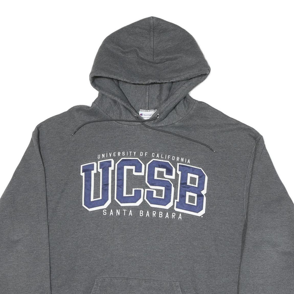 CHAMPION Mens Grey University Of California UCSB Hoodie XL Cotton Blend Casual