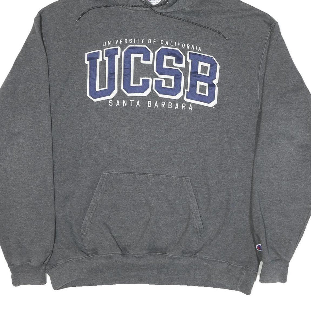 CHAMPION Mens Grey University Of California UCSB Hoodie XL Cotton Blend Casual