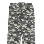 Womens Camouflage Cotton Blend Relaxed Drawstring Trousers W30 L26 Casual Cargo