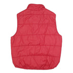 TOMMY HILFIGER Mens Red Polyester Puffer Jacket L Quilted Sleeveless Zip