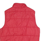 TOMMY HILFIGER Mens Red Polyester Puffer Jacket L Quilted Sleeveless Zip