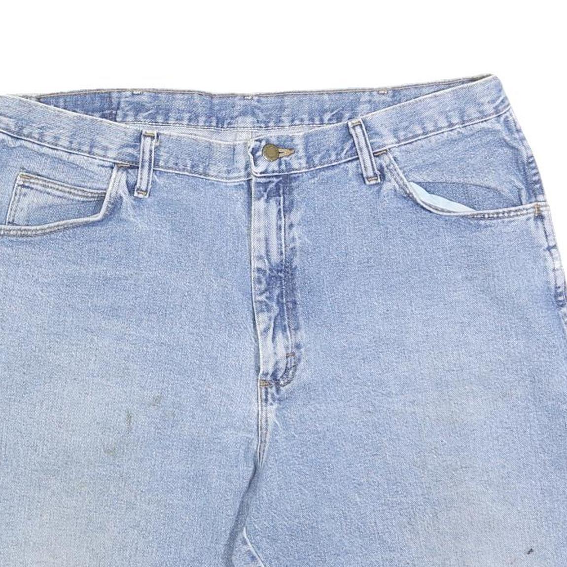 WRANGLER Mens Denim Blue Casual Shorts XL W38 Light Wash Classic Fit