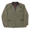 JUPITER Mens Green Button Jacket XL Polyester Blend Plain Classic Fit Stylish
