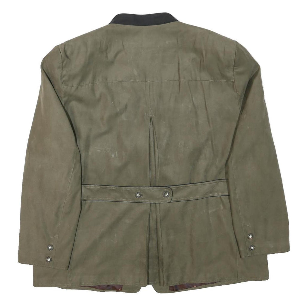 JUPITER Mens Green Button Jacket XL Polyester Blend Plain Classic Fit Stylish