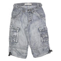 FISHBONE Mens Cargo Blue XS W26 Cotton Shorts Casual Style