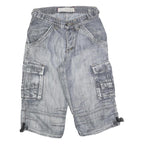 FISHBONE Mens Cargo Blue XS W26 Cotton Shorts Casual Style
