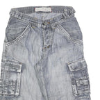 FISHBONE Mens Cargo Blue XS W26 Cotton Shorts Casual Style