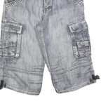 FISHBONE Mens Cargo Blue XS W26 Cotton Shorts Casual Style