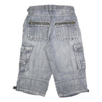 FISHBONE Mens Cargo Blue XS W26 Cotton Shorts Casual Style