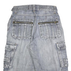 FISHBONE Mens Cargo Blue XS W26 Cotton Shorts Casual Style