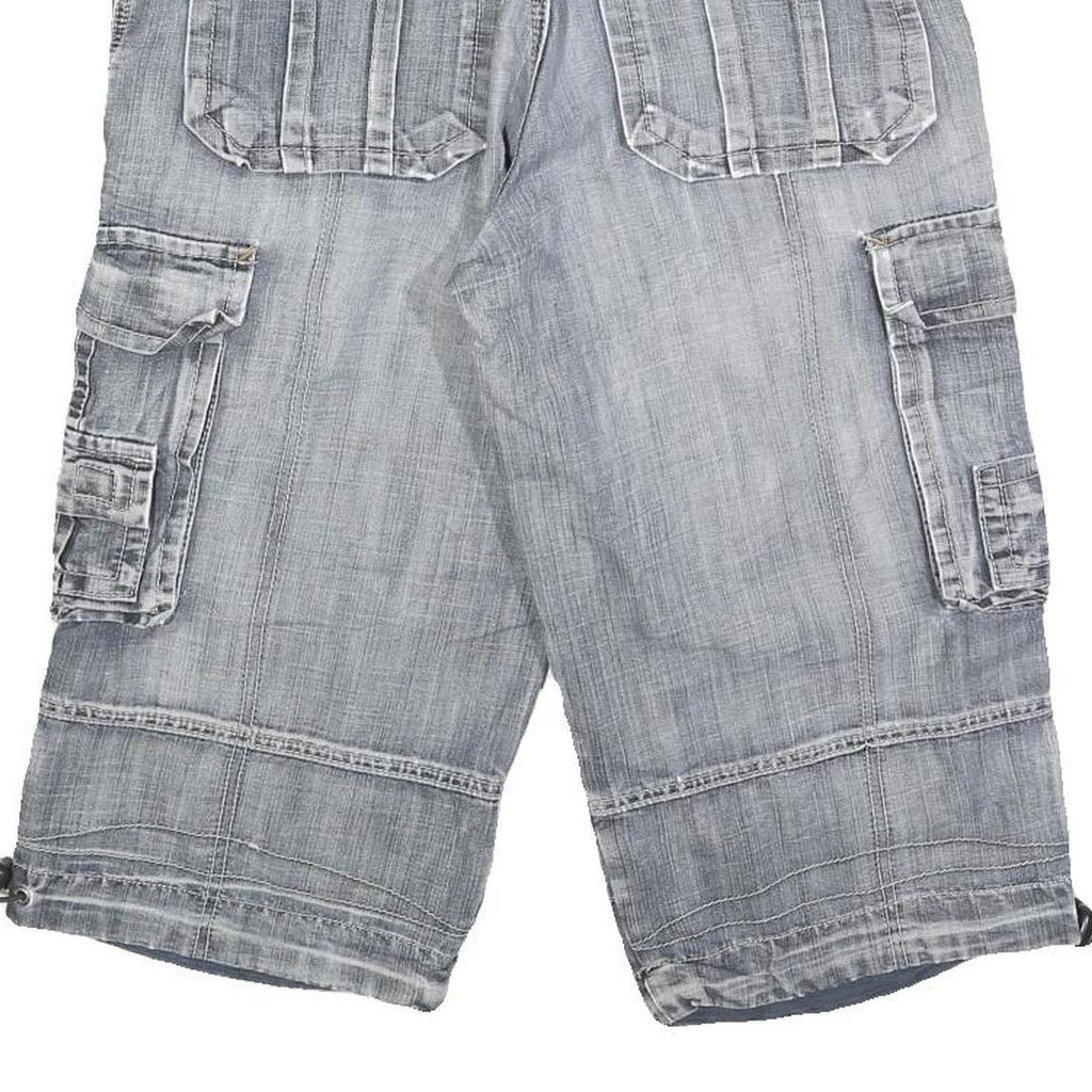FISHBONE Mens Cargo Blue XS W26 Cotton Shorts Casual Style