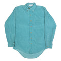 JOSEPH LAUGHTERS Mens Blue Cotton Shirt M Button-Down Collar Casual Long Sleeve
