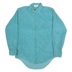 JOSEPH LAUGHTERS Mens Blue Cotton Shirt M Button-Down Collar Casual Long Sleeve