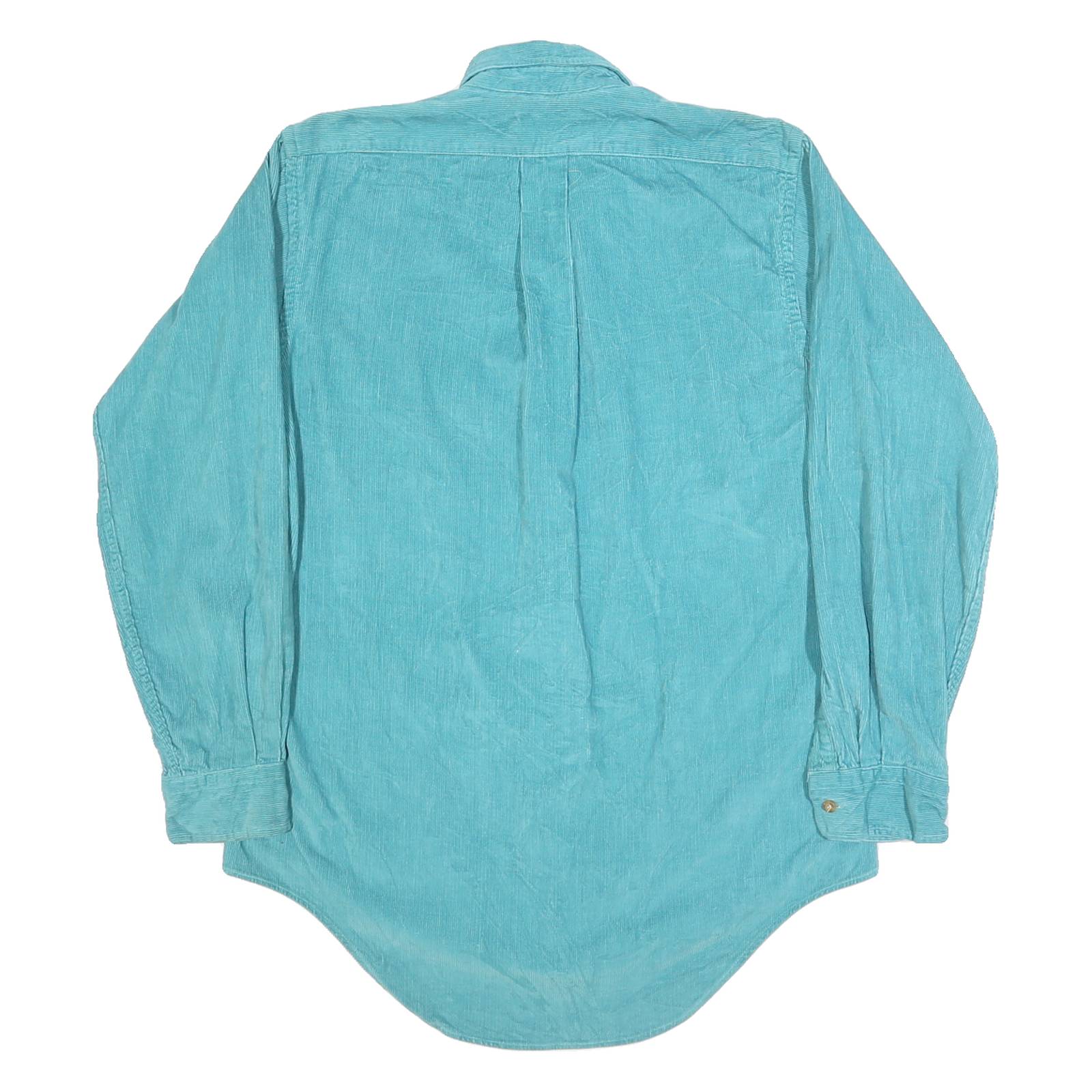 JOSEPH LAUGHTERS Mens Blue Cotton Shirt M Button-Down Collar Casual Long Sleeve