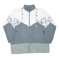 R B COLLECTION Mens Grey & White Polyester Blend Jacket 2XL Zip Colourblock