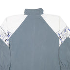 R B COLLECTION Mens Grey & White Polyester Blend Jacket 2XL Zip Colourblock