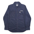 CARHARTT Mens Blue Work Shirt M Power Bully Cotton Blend Durable