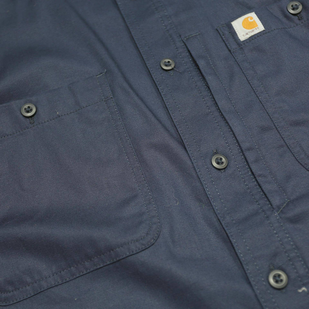 CARHARTT Mens Blue Work Shirt M Power Bully Cotton Blend Durable