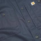 CARHARTT Mens Blue Work Shirt M Power Bully Cotton Blend Durable