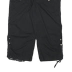 GASOLINE Womens Shorts Black Casual XL W34 Cotton Blend Zip Pocket