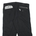 GASOLINE Womens Shorts Black Casual XL W34 Cotton Blend Zip Pocket