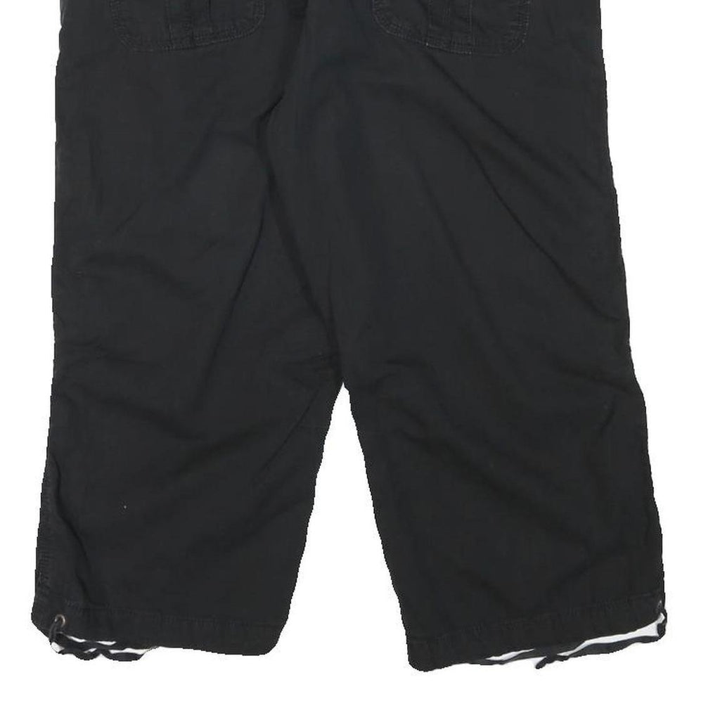 GASOLINE Womens Shorts Black Casual XL W34 Cotton Blend Zip Pocket