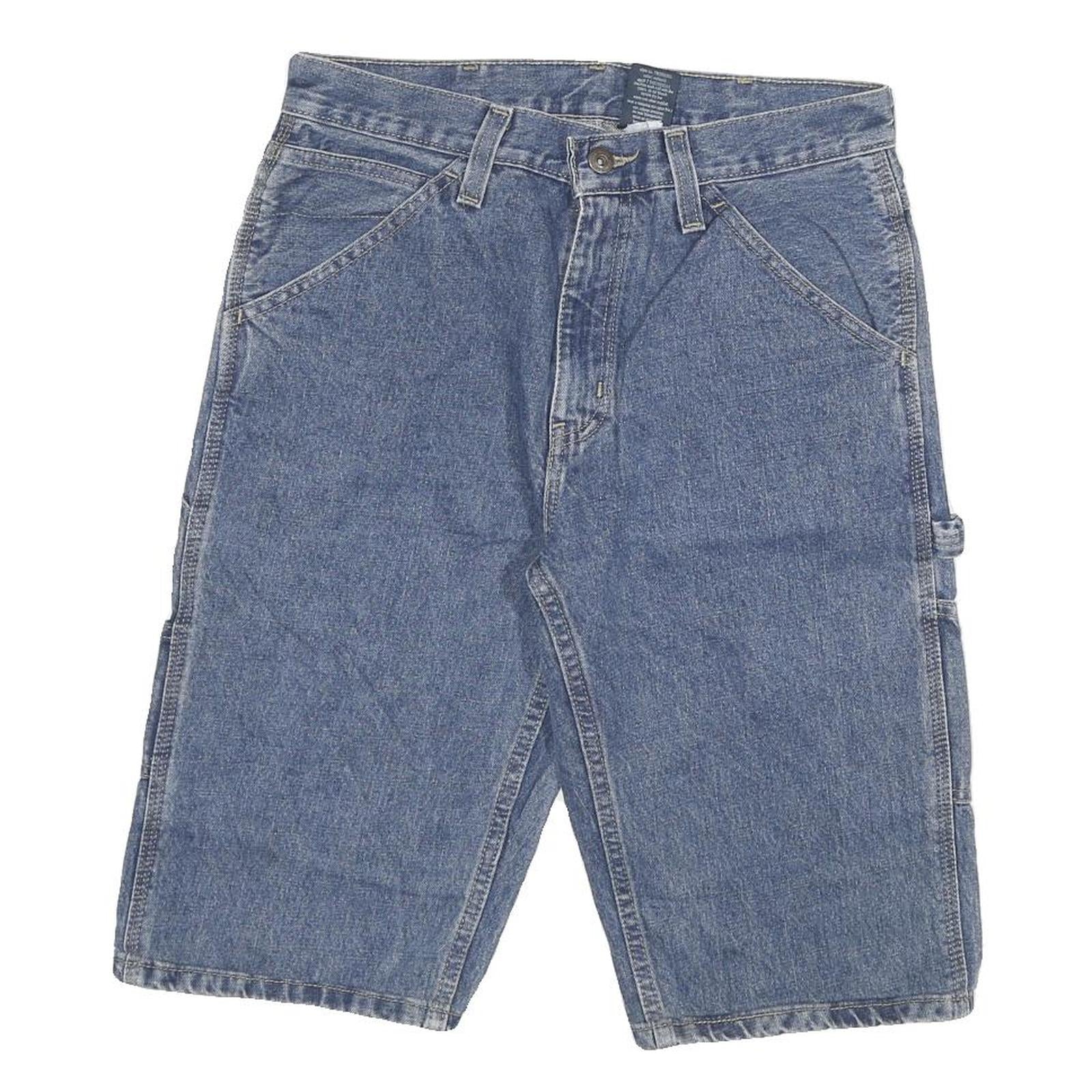 FADED GLORY Mens Denim Blue Casual Shorts L W30 Cotton Blend Classic Fit