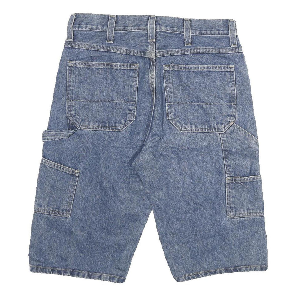 FADED GLORY Mens Denim Blue Casual Shorts L W30 Cotton Blend Classic Fit