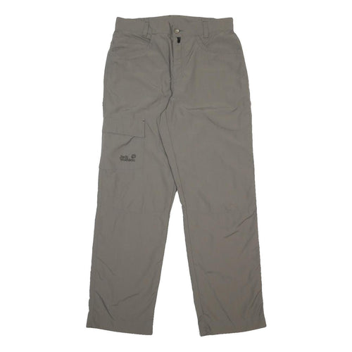 JACK WOLFSKIN Mens Synthetic Beige Regular Fit Straight Leg Trousers W29 L29