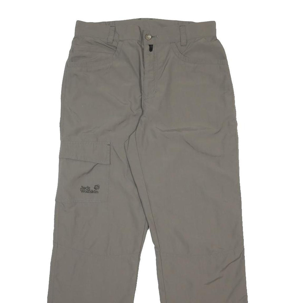 JACK WOLFSKIN Mens Synthetic Beige Regular Fit Straight Leg Trousers W29 L29