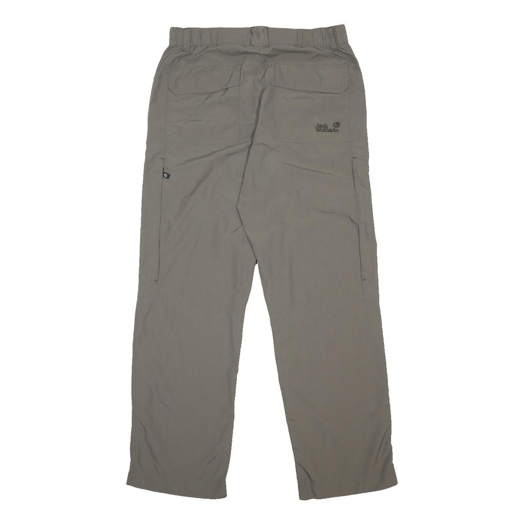 JACK WOLFSKIN Mens Synthetic Beige Regular Fit Straight Leg Trousers W29 L29