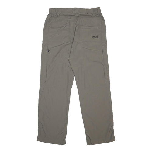 JACK WOLFSKIN Mens Synthetic Beige Regular Fit Straight Leg Trousers W29 L29