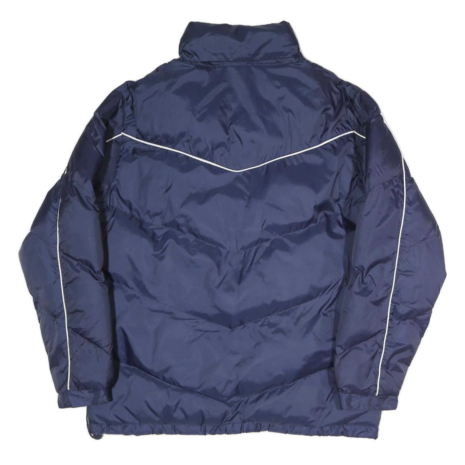 FILA Mens Navy Blue Zip Jacket L Polyester Blend Plain Sportswear Casual