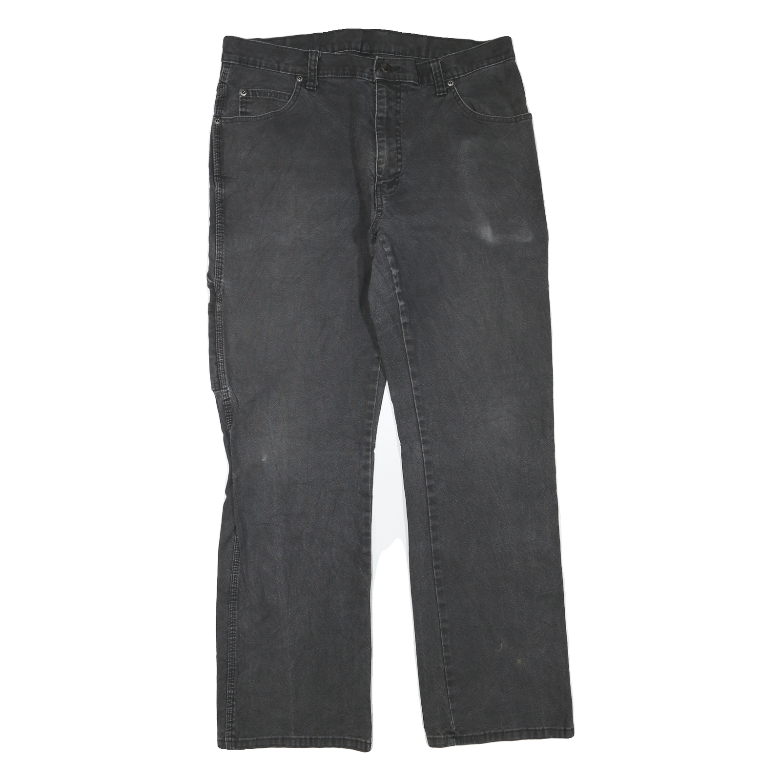 DICKIES Mens Regular Fit Black Denim Jeans W36 L32 Durable Workwear Pants