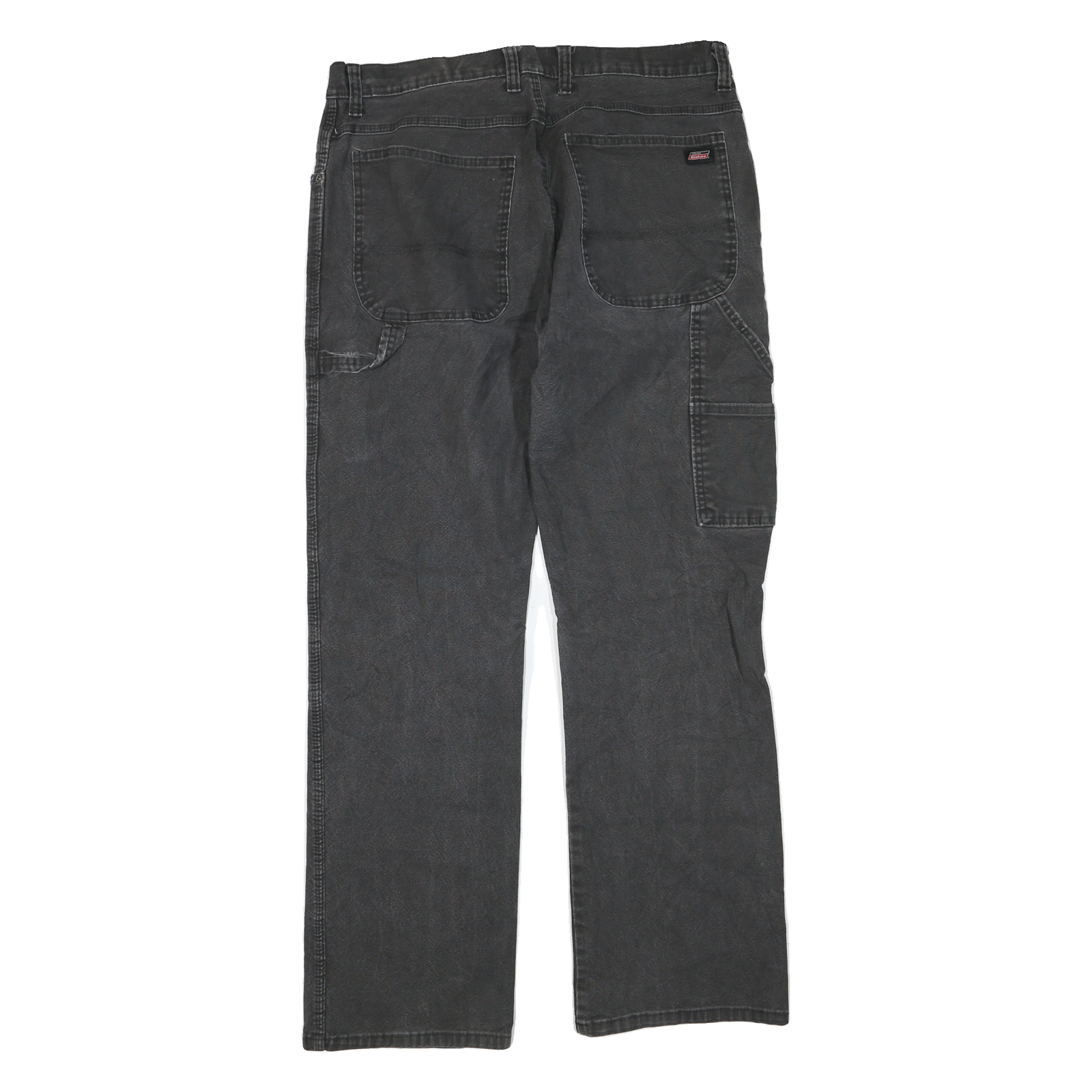 DICKIES Mens Regular Fit Black Denim Jeans W36 L32 Durable Workwear Pants
