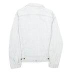 GUESS Mens Light Blue Denim Jacket L Cotton Button Plain Casual Classic Fit