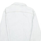 GUESS Mens Light Blue Denim Jacket L Cotton Button Plain Casual Classic Fit