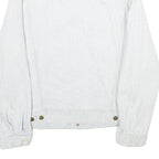 GUESS Mens Light Blue Denim Jacket L Cotton Button Plain Casual Classic Fit