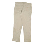 CARHARTT Mens Jeans Beige Relaxed Straight Cotton Blend W36 L34 Workwear Zip