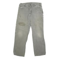DICKIES Mens Jeans Grey Regular Straight Denim Good Condition W34 L31 Workwear
