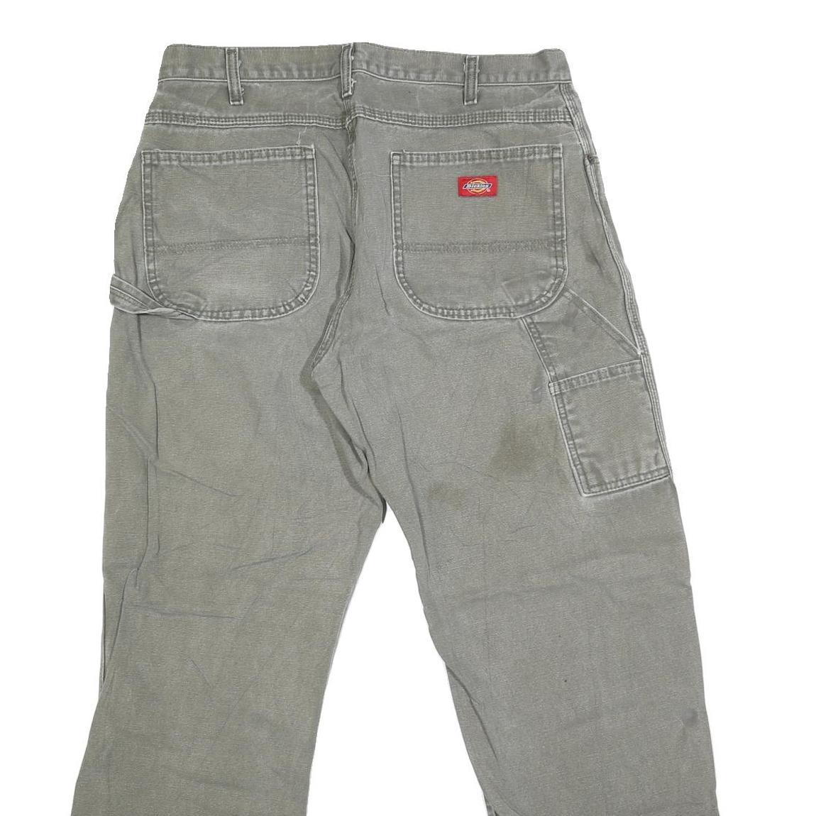 DICKIES Mens Jeans Grey Regular Straight Denim Good Condition W34 L31 Workwear