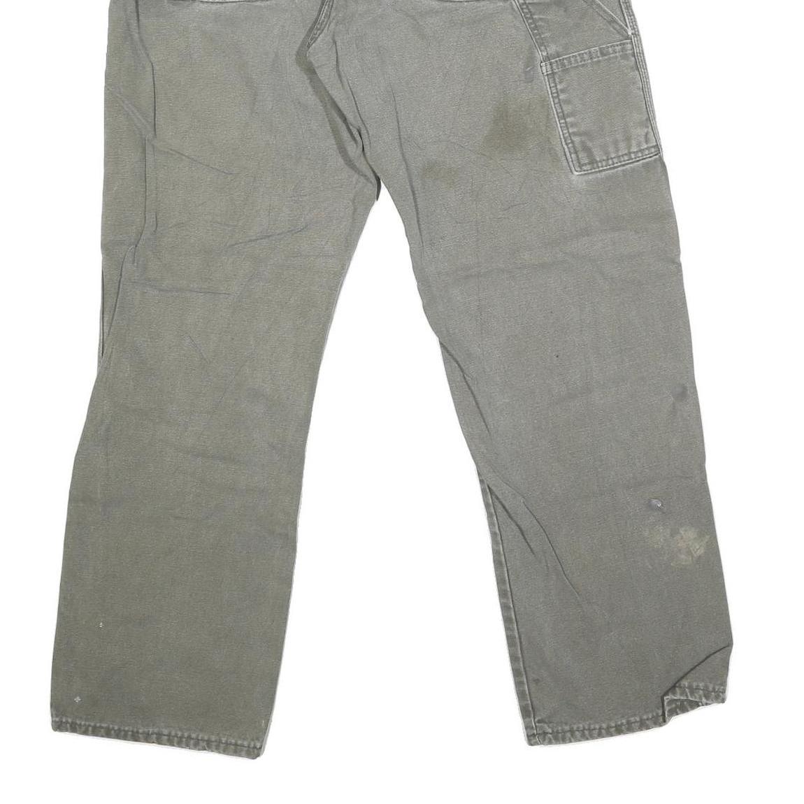 DICKIES Mens Jeans Grey Regular Straight Denim Good Condition W34 L31 Workwear