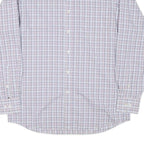 TOMMY HILFIGER Mens White & Pink Check Shirt M Classic Fit Button-Down Collar