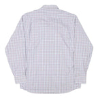 TOMMY HILFIGER Mens White & Pink Check Shirt M Classic Fit Button-Down Collar